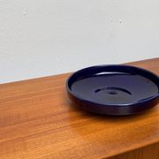 Dark blue pottery bowl from West Germany from the mid-century, 1960s.