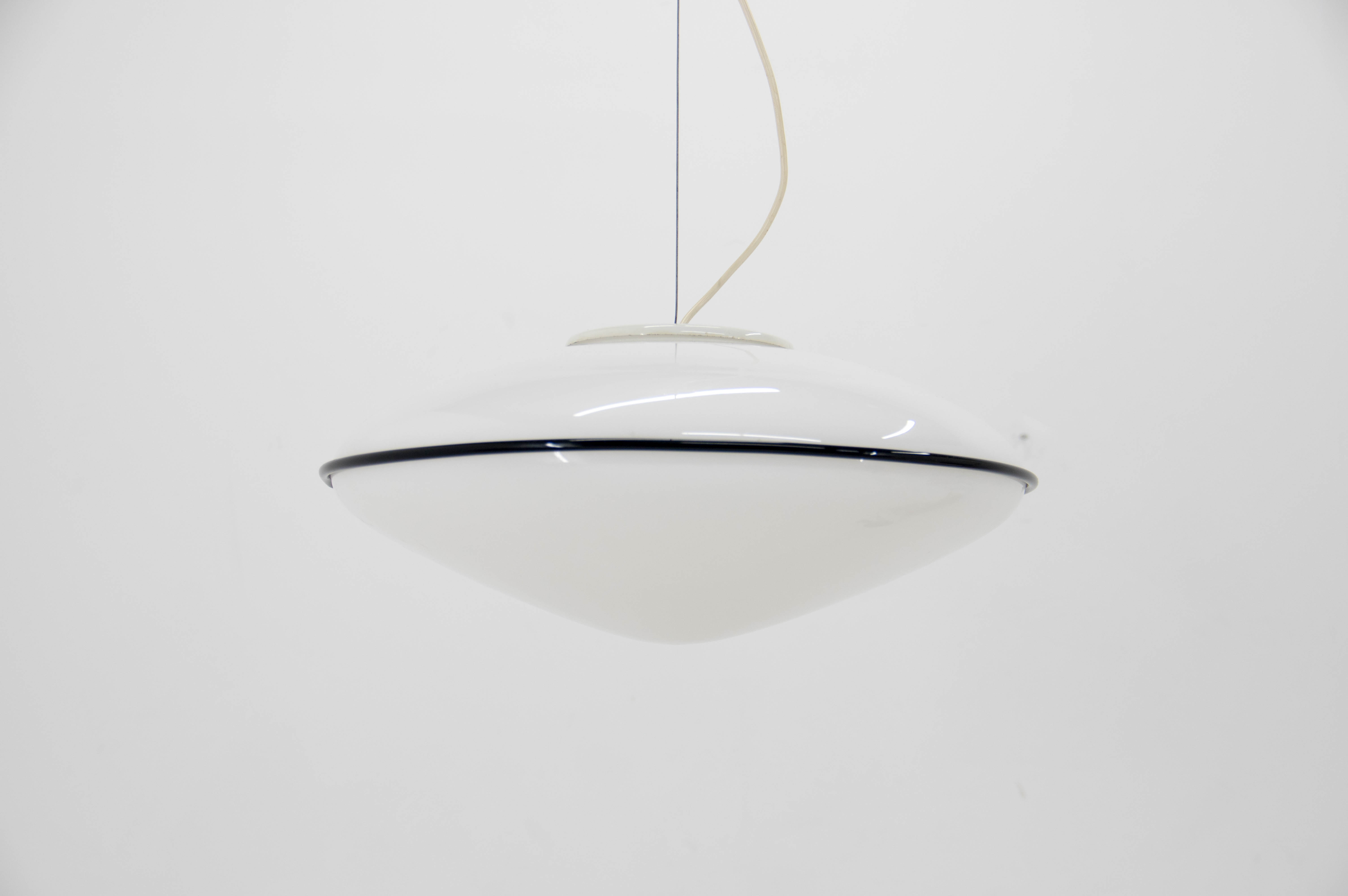 Large Murano All Glass Pendant, Italy, 1980s