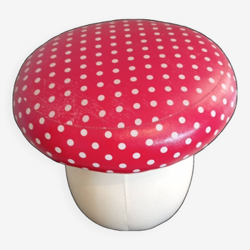 Petit pouf coffre champignon vintage