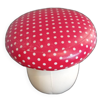 Petit pouf coffre champignon vintage