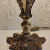 Empire style lamp circa 1950 and glass paste lampshade