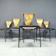 Set of 6 post modern dining chairs, 1970s