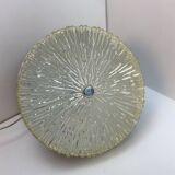 Space Age 1970 pendant light, brown and chrome