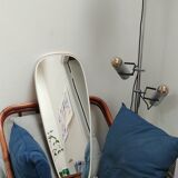 Mirror shape free 50s silver metal