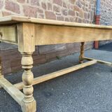 Monastery style dining table raw natural oak