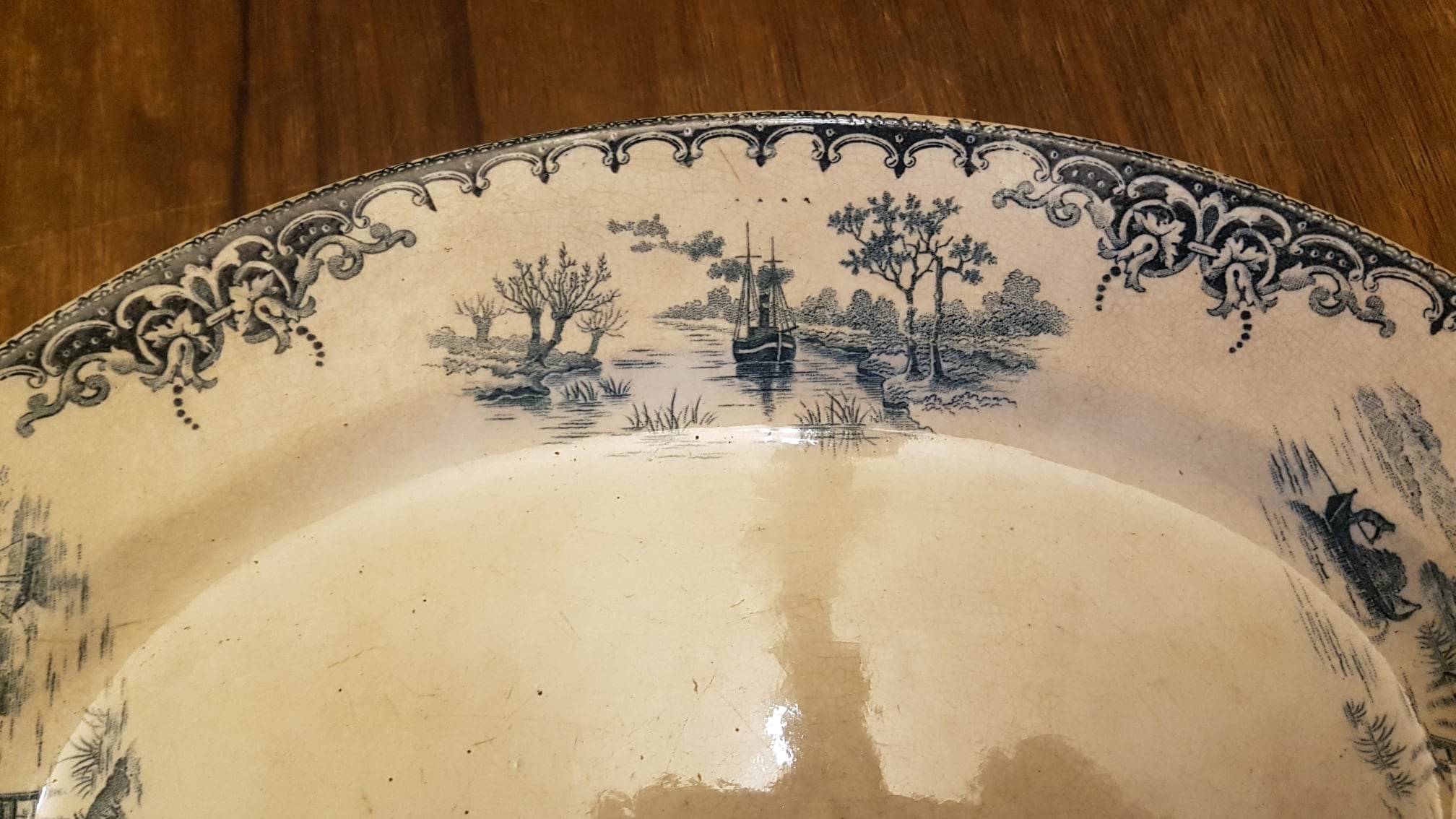 Oval dish in Iron Earth Emile Bourgeois