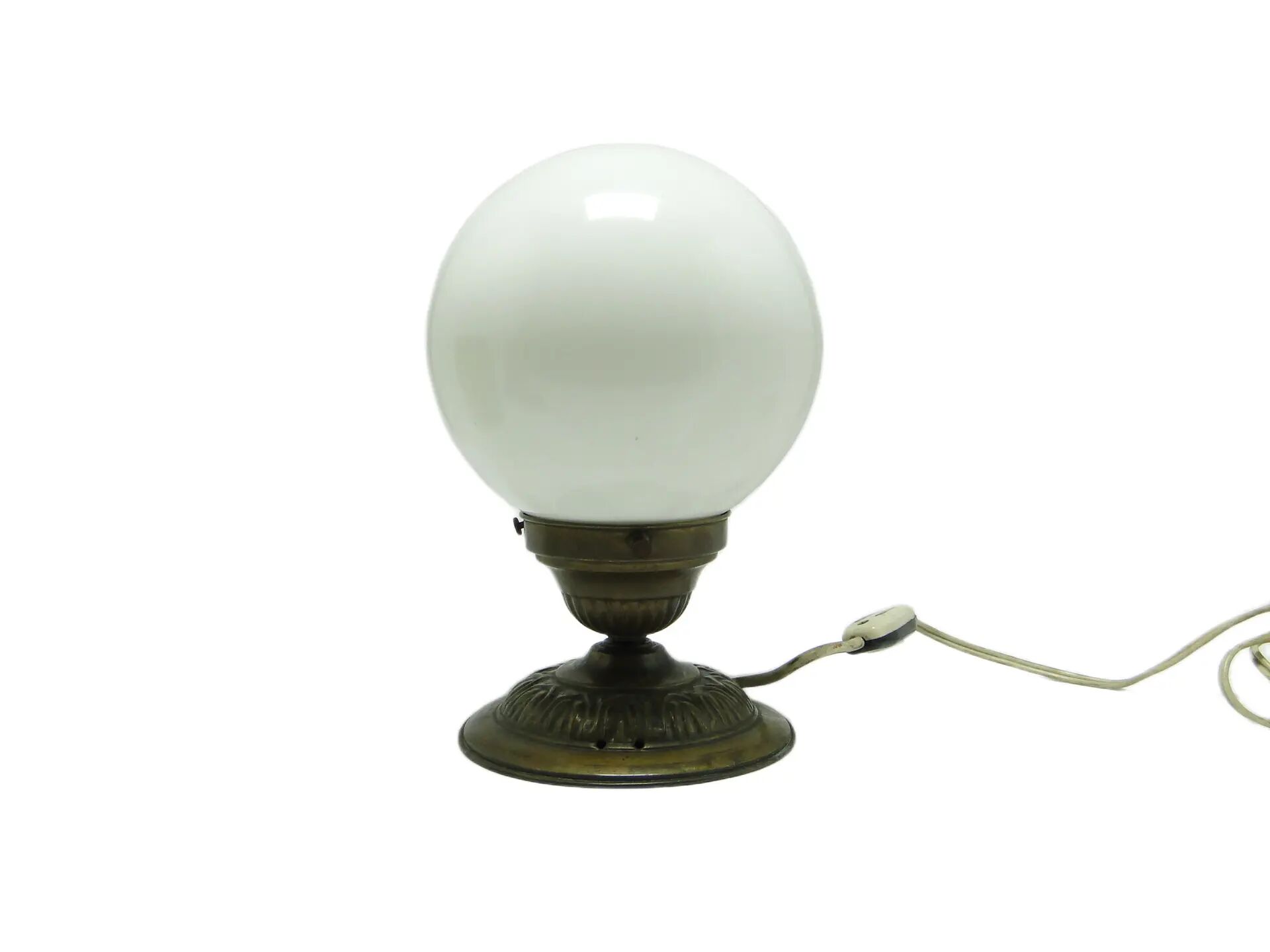 Art Deco table lamp, white glass, Poland, 1930s.