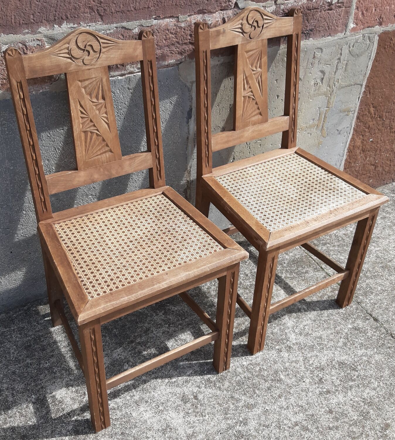 Set of 2 50s bistro chairs