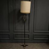 1960 floor lamp on gold metal winged base with black barrel