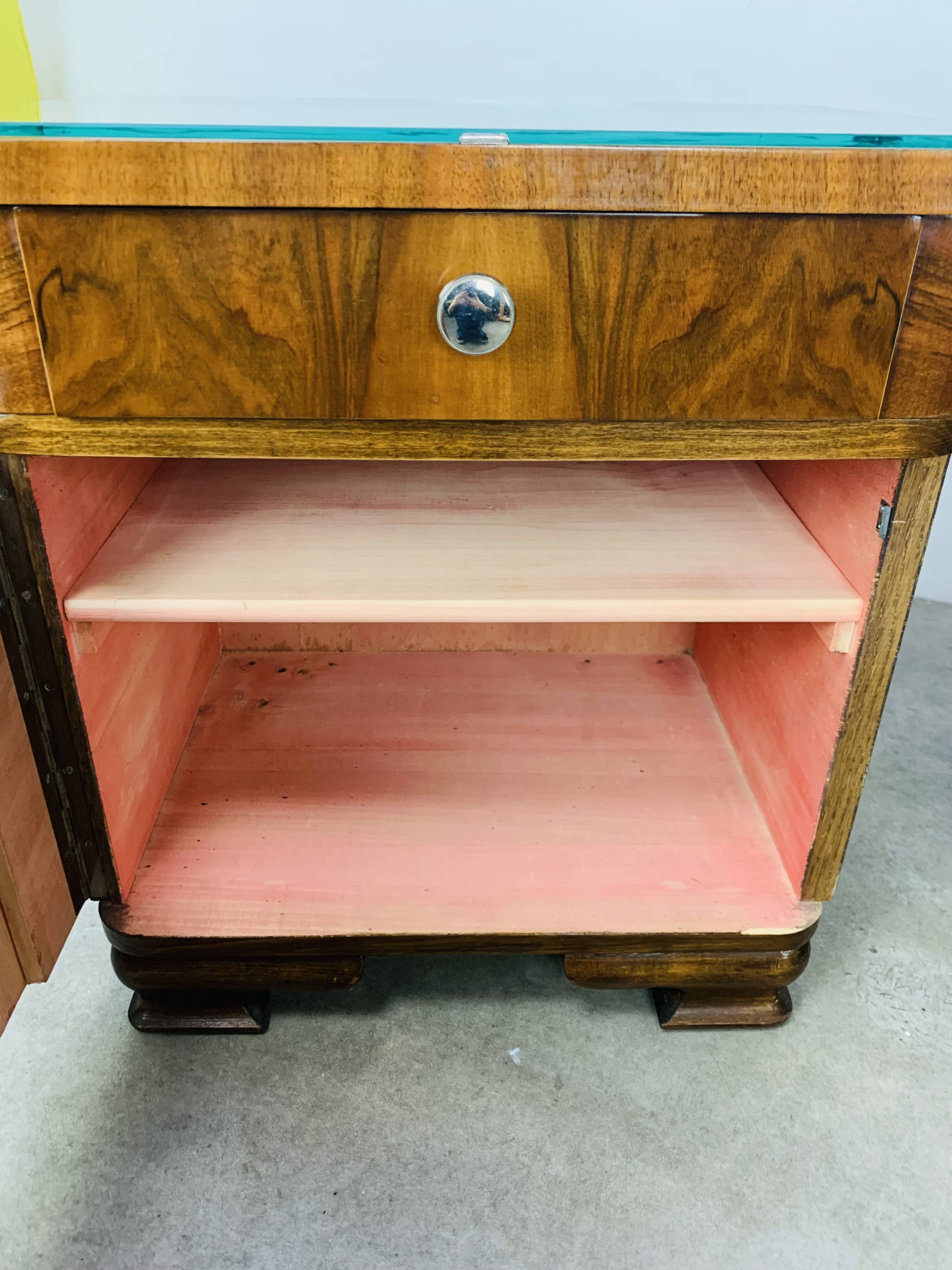Pair of Art Deco bedside tables, 1930s