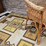 Fauteuil osier rotin 1960 vintage