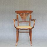 Thonet armchair No. 221, "bronze" inlays 1905 perfect caning