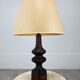 Brutalist wooden lamp 70s by Temde Leuchten
