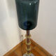 Metal and smoked glass floor lamp