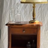 Classic wooden bedside table with drawer