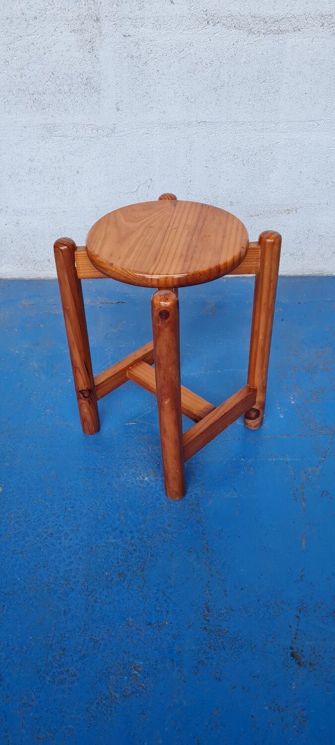 Solid pine stool 1970
