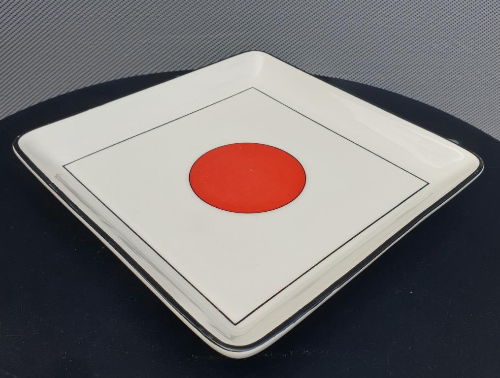 Lot of 6 square plates model Tokyo by Gien H2