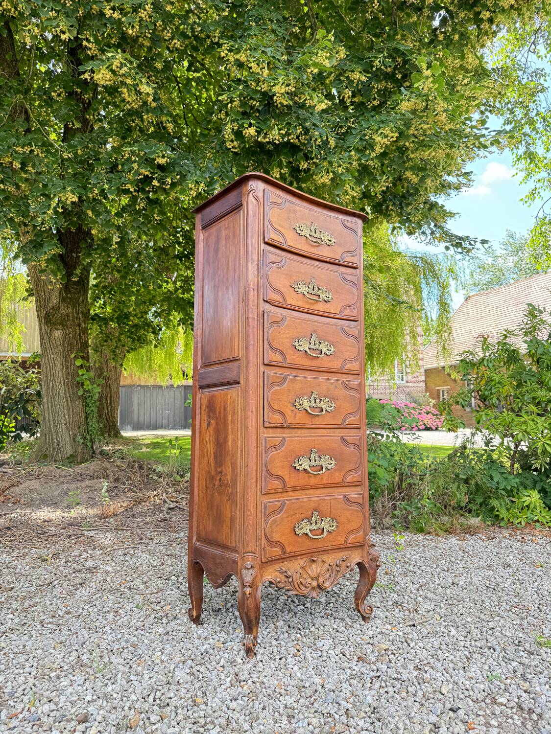 Chiffonnier En Noyer De Style Régence XIX Eme Siècle