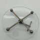 Vintage glass and silver metal presentation / service tray