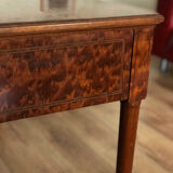 Elm burl and bronze desk