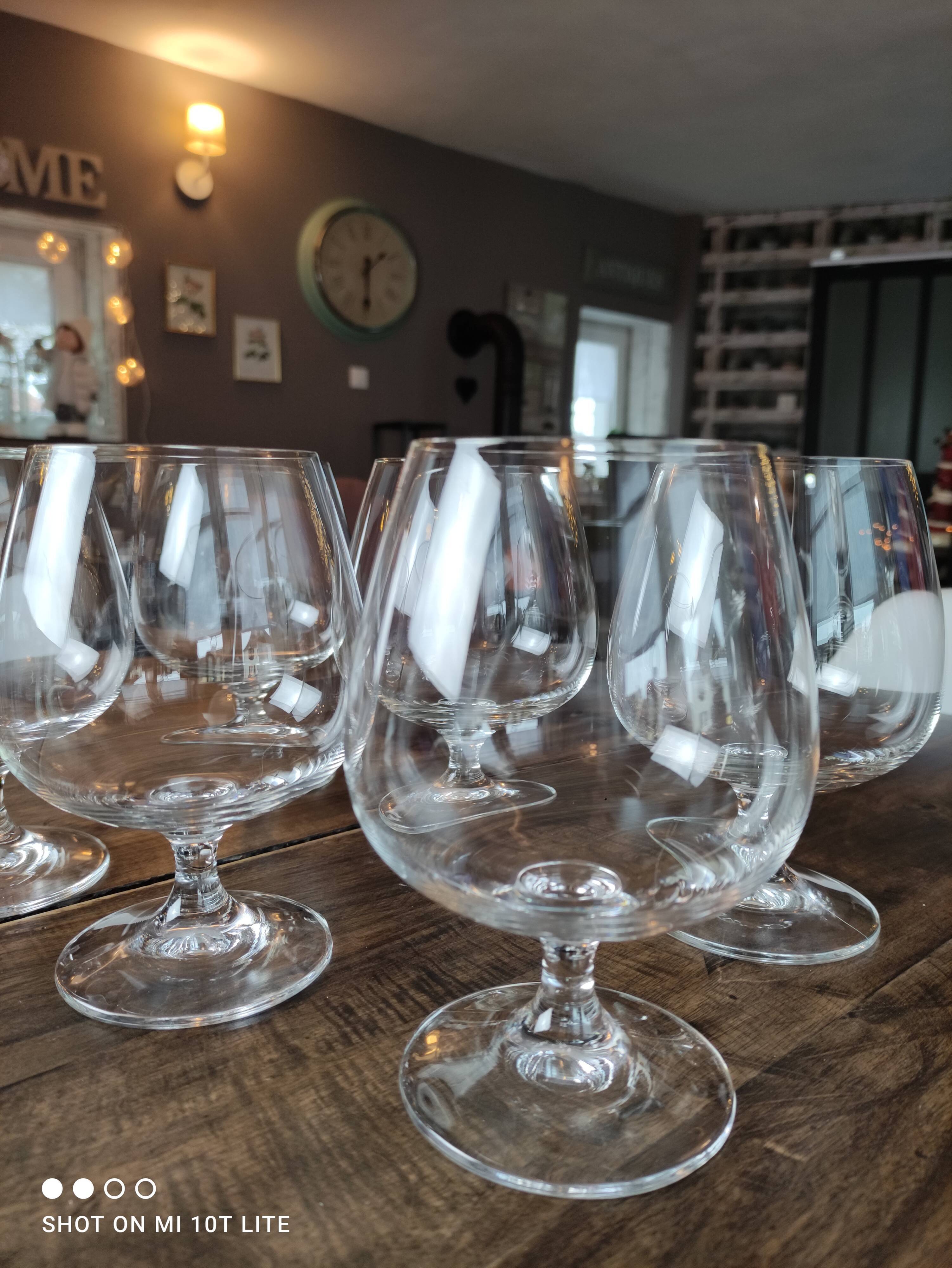 Set of 6 XXL crystal tasting wine glasses