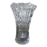 Art Nouveau chiseled glass vase flowers