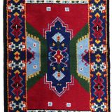 Tapis vintage français Savonnerie fait main en laine – 117 x 174 cm – 1950