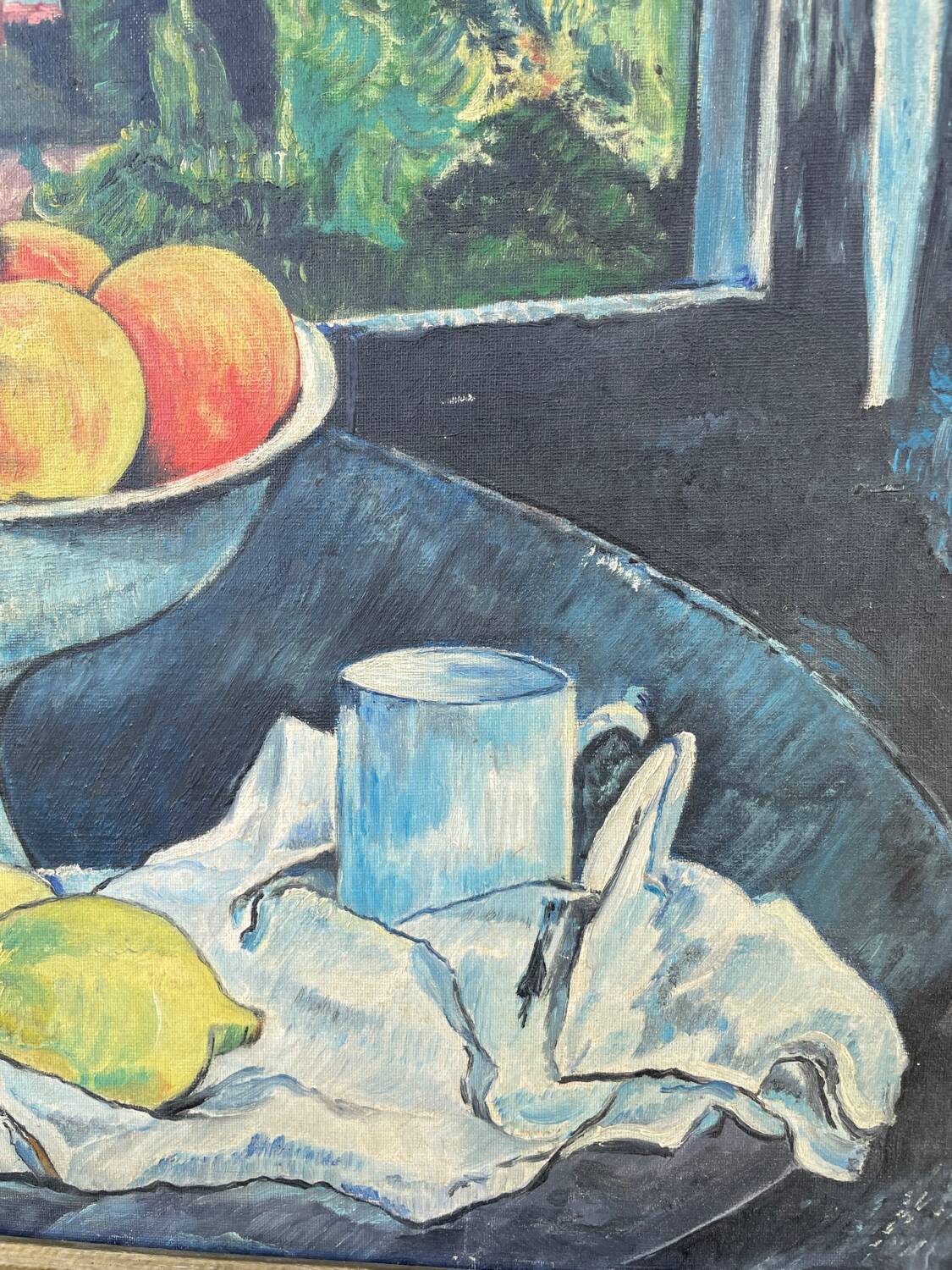 Still life painting in oil