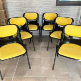 6 back chairs Emilio Ambasz & Giancarlo Peretti, yellow armchair