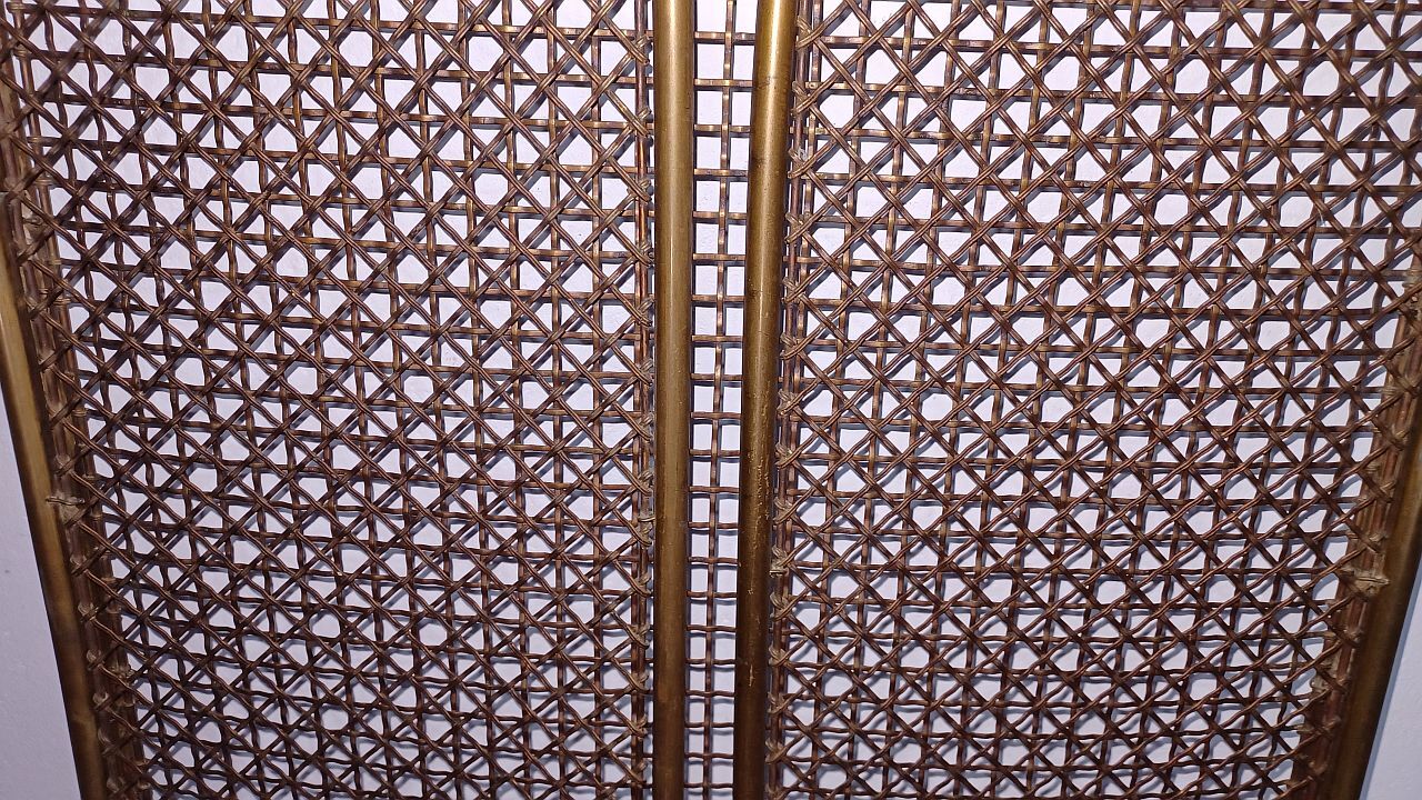 Vintage Fire Screen Brass 1950-60