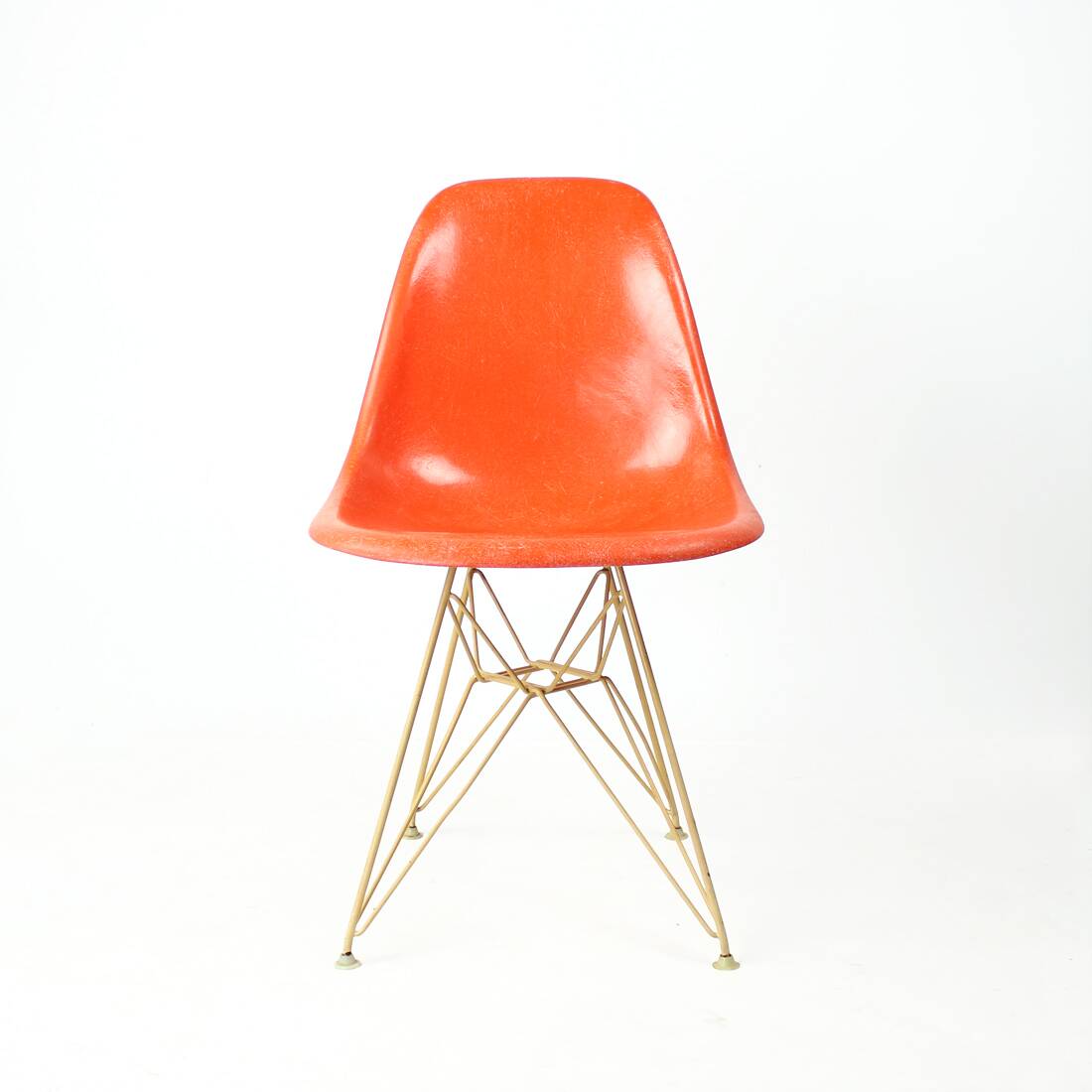 Chaise Coquille Eiffel Orange De Charles Et Ray Eames Pour Herman Miller, 1960s