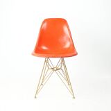 Chaise Coquille Eiffel Orange De Charles Et Ray Eames Pour Herman Miller, 1960s