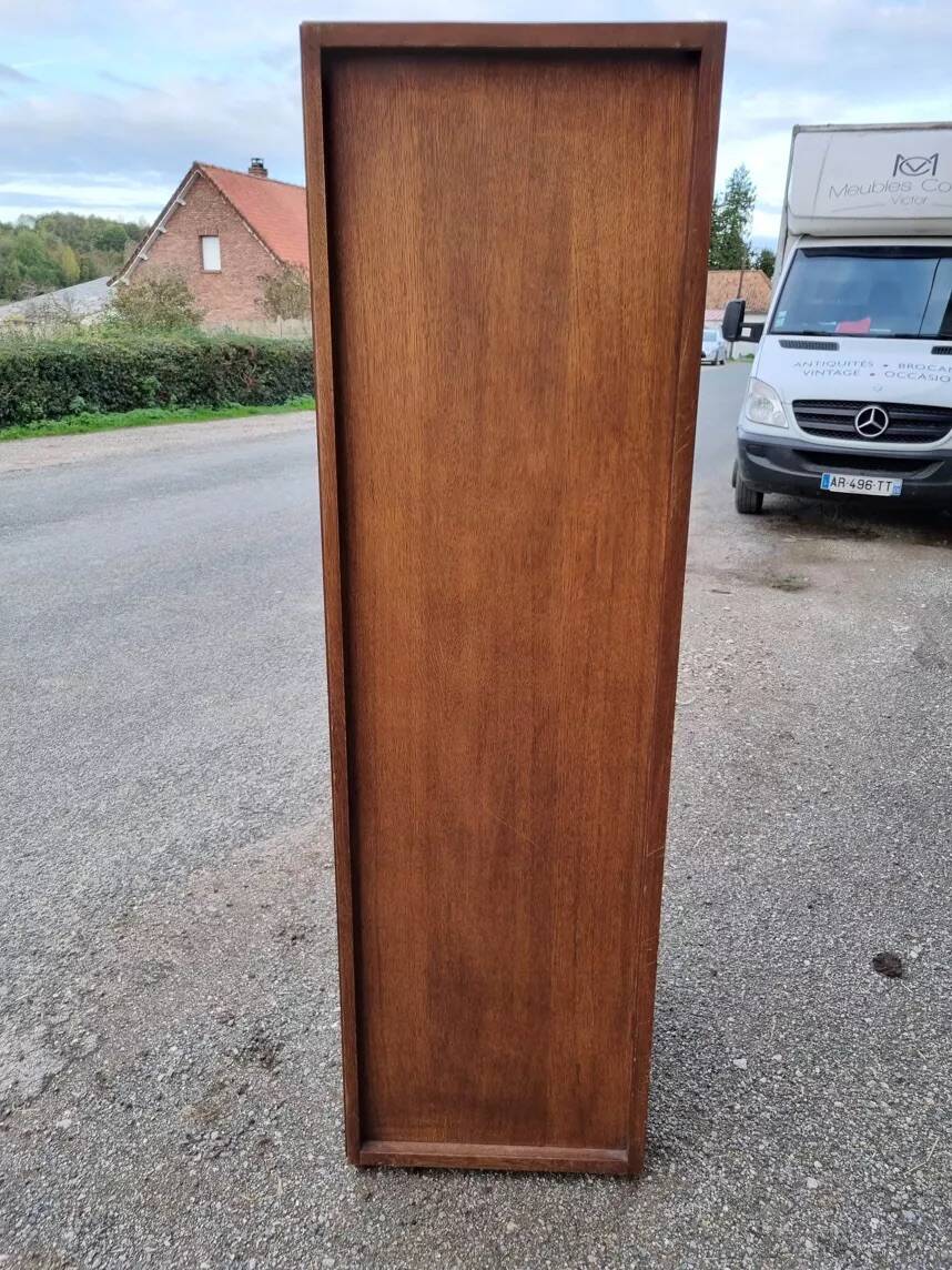 Small wardrobe with one door in solid oak - Guillerme and Chambron