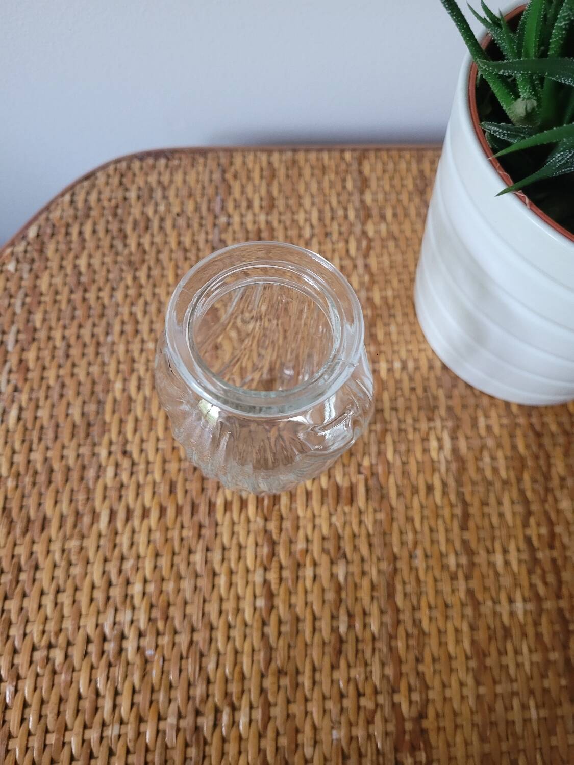 Small draped bulb vase