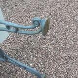 Garden bench with old cast-cast-or-cast-or-cast foot