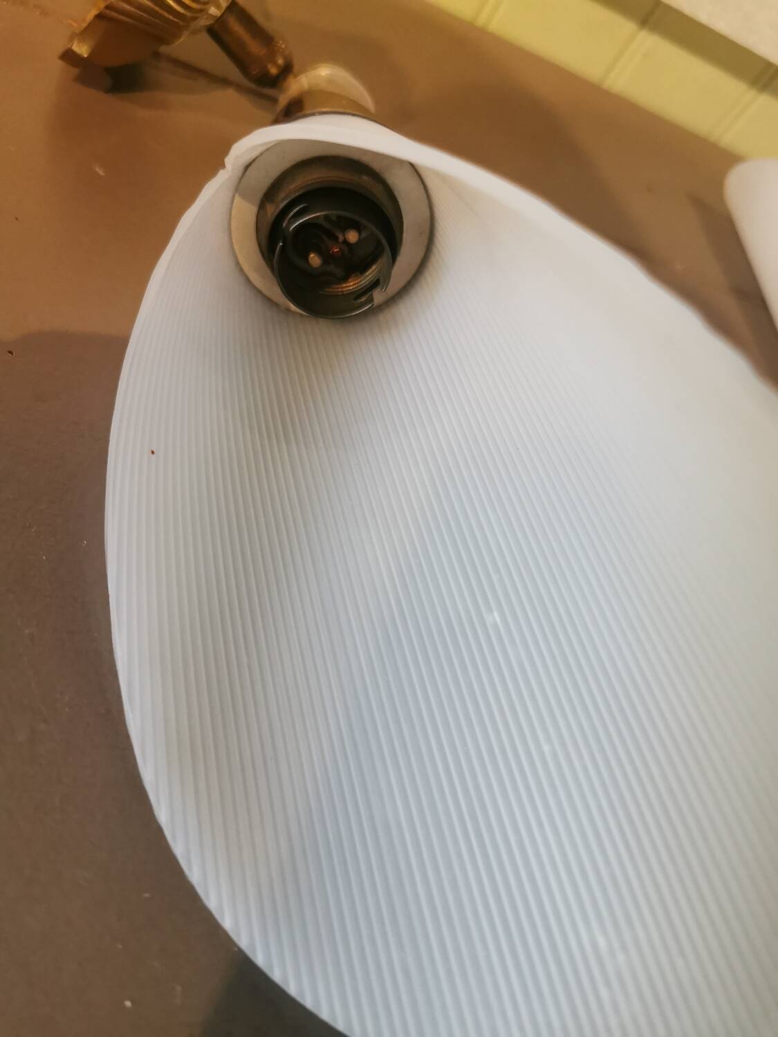 Pair of vintage brass and acrylate wall lights