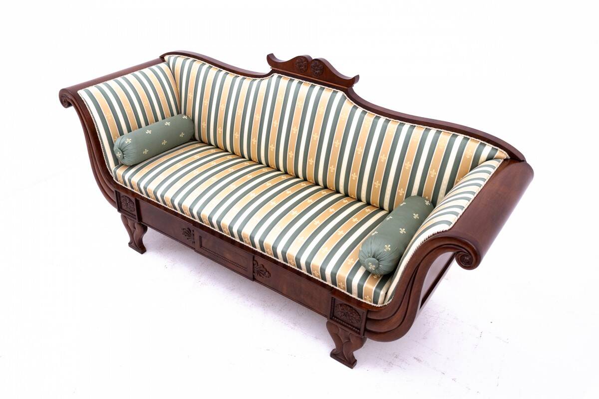 Biedermeier sofa, northern europe, circa 1860. after renovation