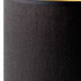 Ceramic table lamp Dutch Orange Gouda “Tokio”, 1970s, black linen shade