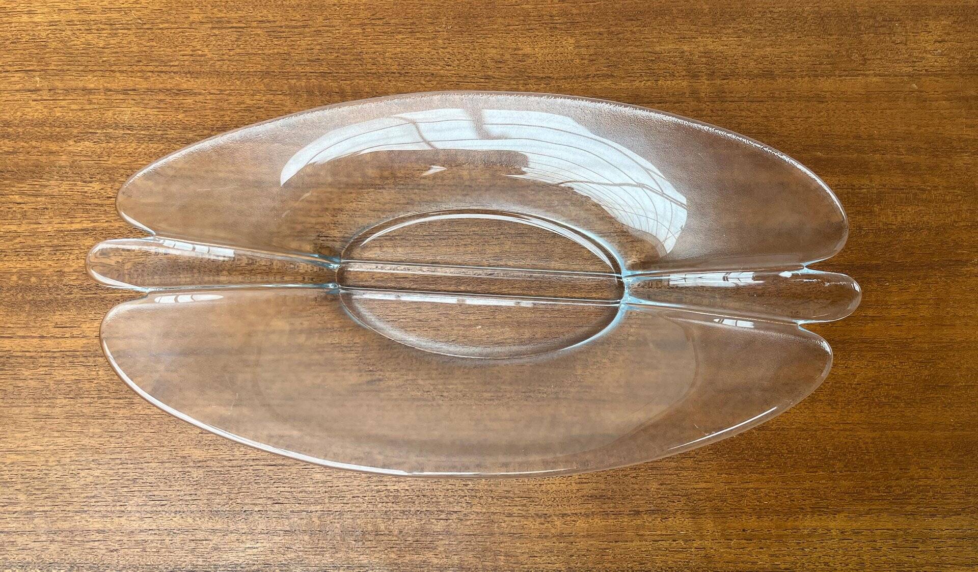 Vintage glass bowl from Holmegaard, 1970s.