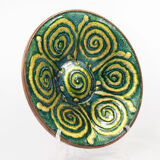Centerpiece - email of limoges-geometric pattern mid century
