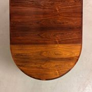 Mid-Century Round Dining Table in Palisander Henry Rosengren Hansen, Denmark 1960s