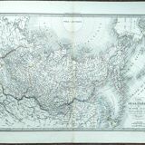 Carte ancienne de la Sibérie ou Russie d'Asie - 1842
