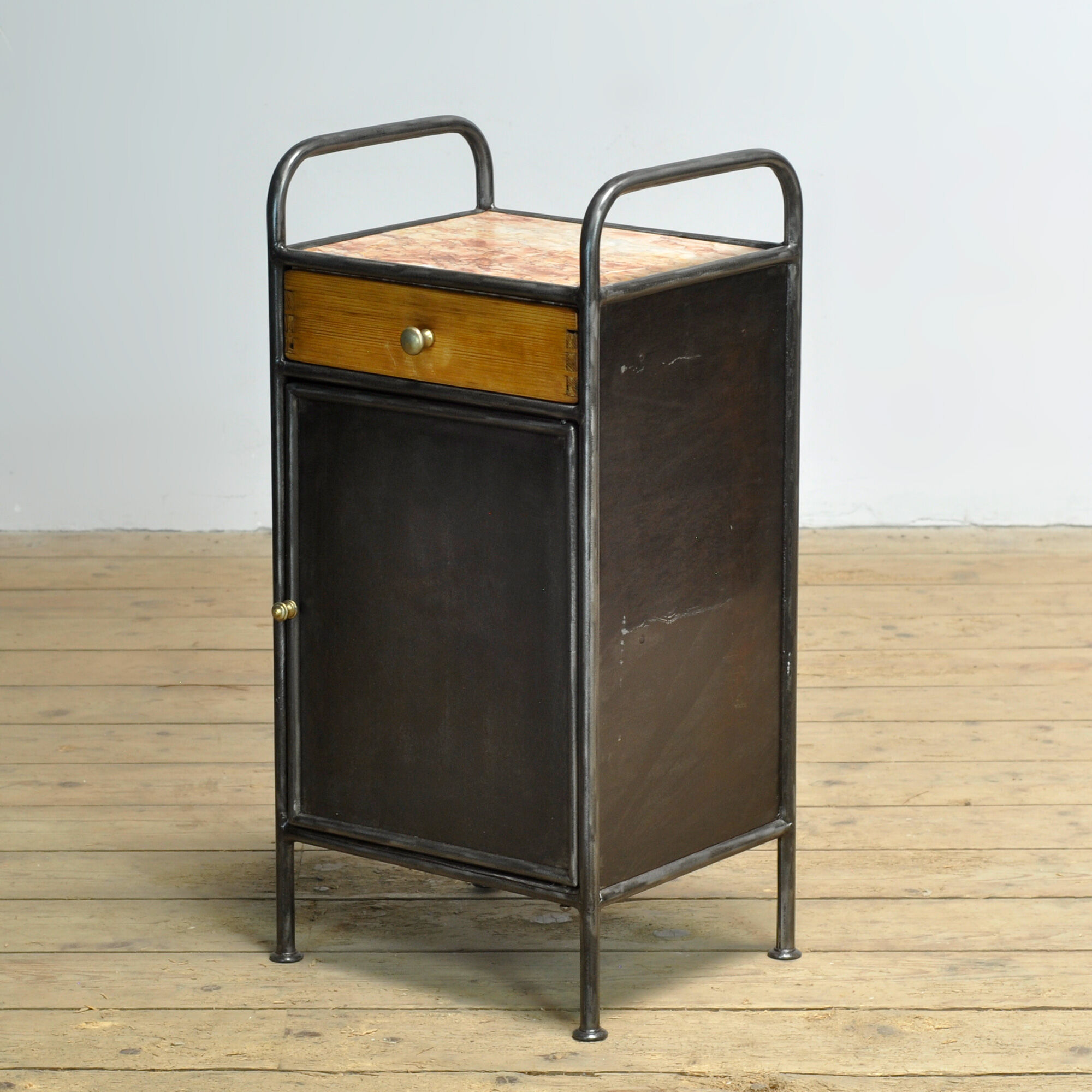 Nightstand with marble top, circa 1920