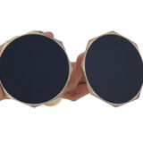 2 candlesticks and 1 silver metal candlestick circa 1980