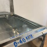 Metal box with lock for padlock