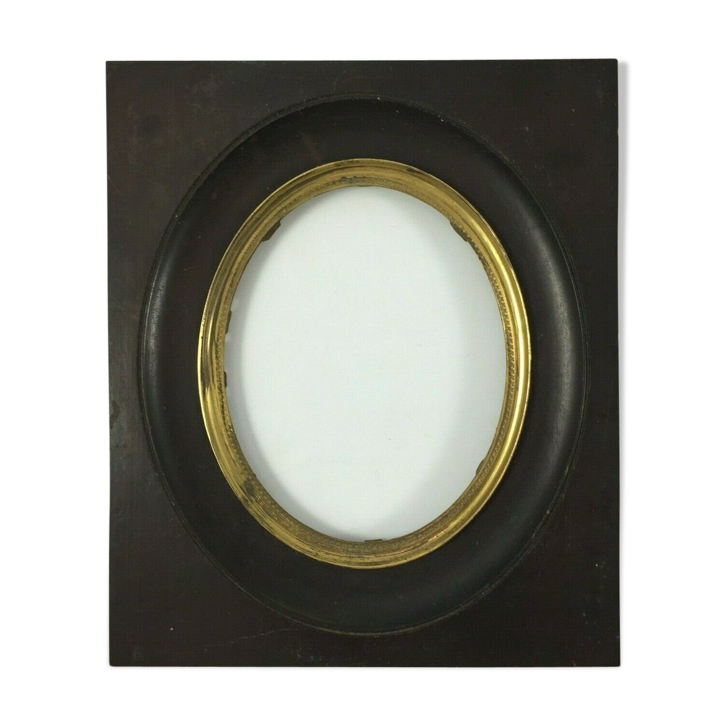 Frame of miniature wood and brass dore debut XlXeme