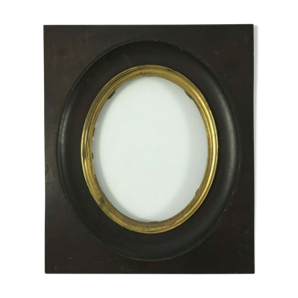 Frame of miniature wood and brass dore debut XlXeme