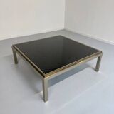 Large Jansen style marble and brass coffee table, , 1970s vintage