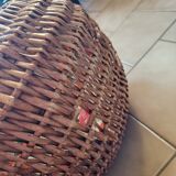 Handmade wicker half-moon picking basket
