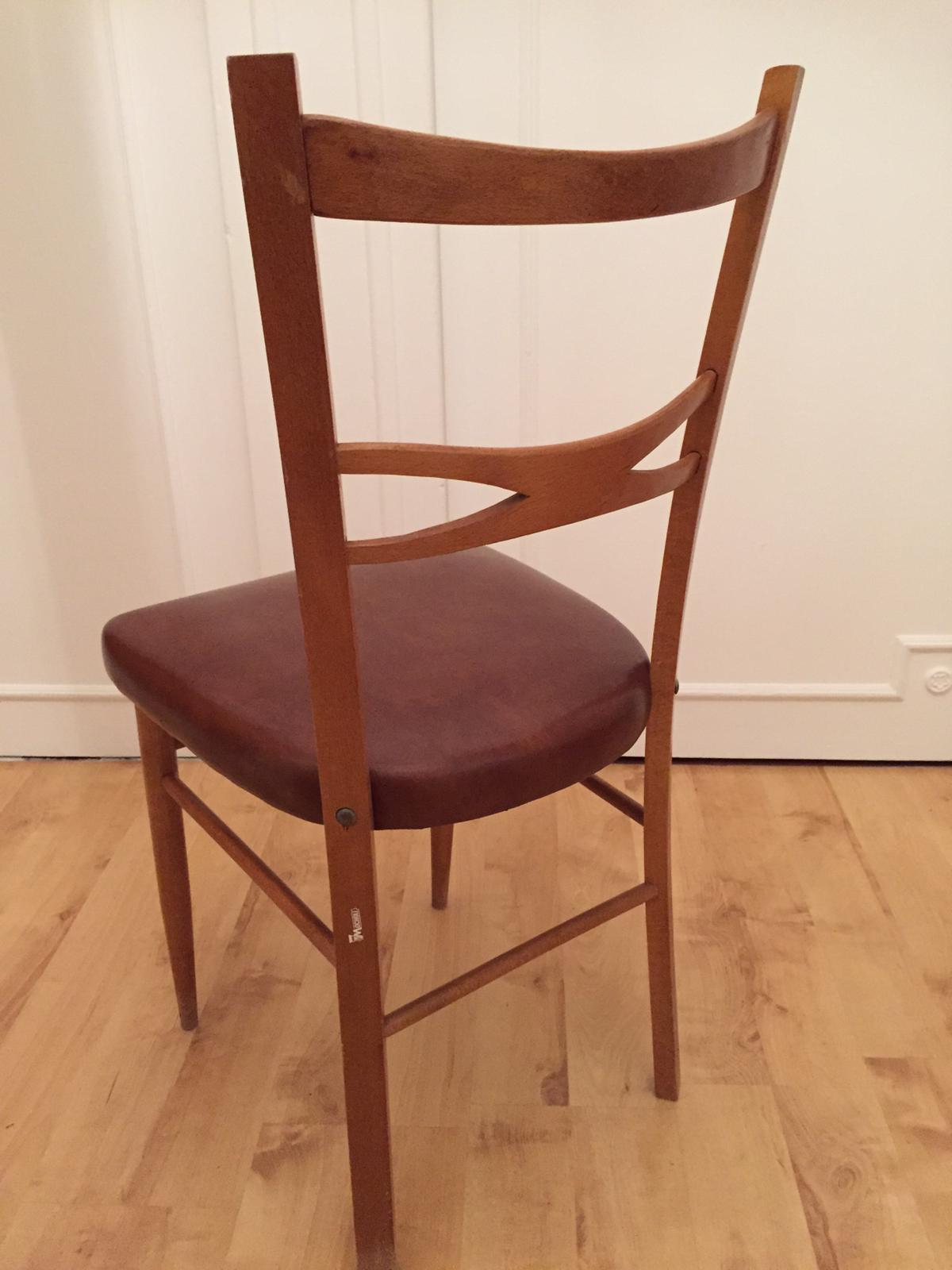 Lot de 6 chaises Mocholi années 60